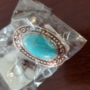 01 copper turquoise ring